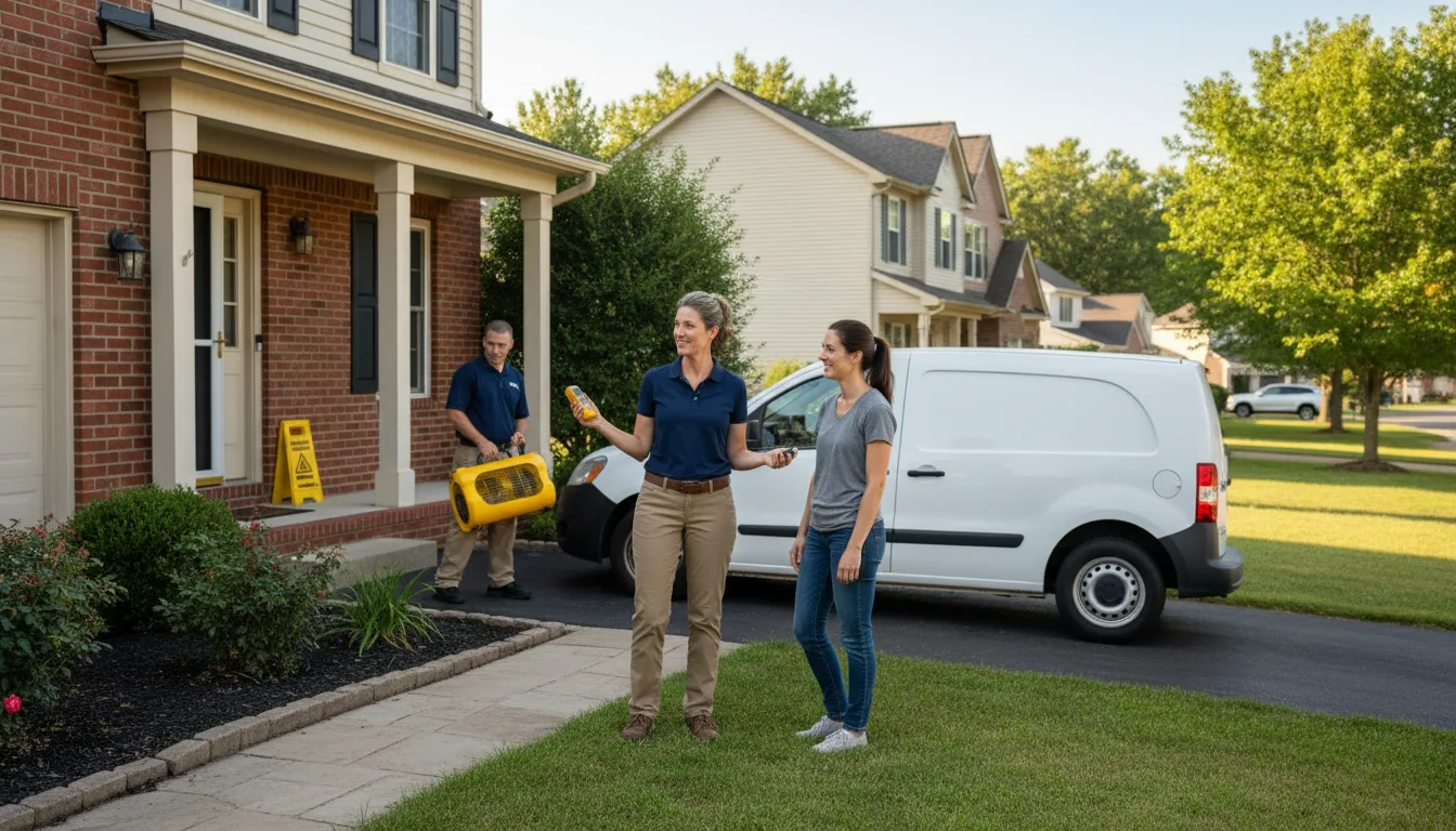 Residential water damage restoration in Hiland, WY